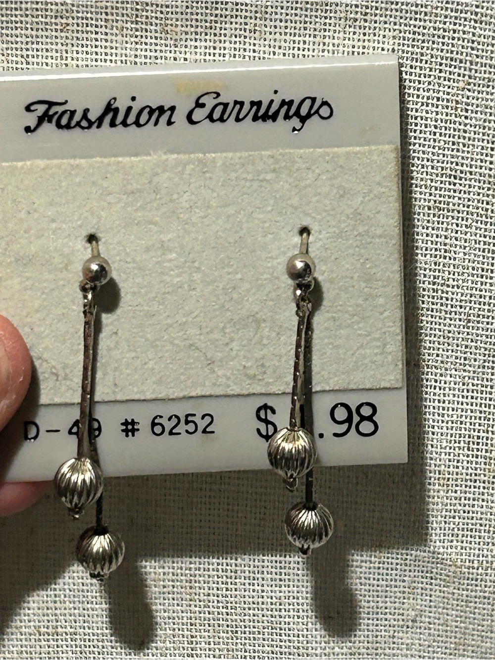 vintage Silver tone Drop Dangle Earrings
